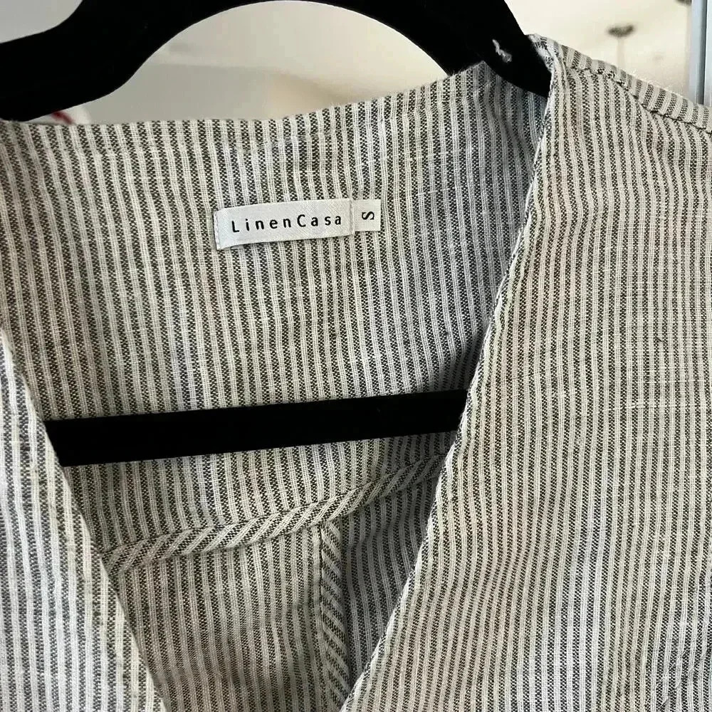 LinenCasa 100% Linen Striped Vest
Size: Small - Picture 3 of 6